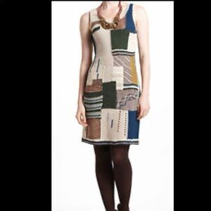 EUC Sleeping On Snow Anthropologie Patchwork Sweater Dress - Small